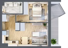 2 pokoje, apartament inwestycyjny 38,12 m², piętro 2, oferta nr 3.5, MidAqua Apartments, Międzywodzie, ul. Szkolna