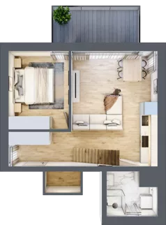 2 pokoje, mieszkanie 65,55 m², piętro 1, oferta nr 19B, Zielony Zakątek Ustroń, Ustroń, ul. Myśliwska