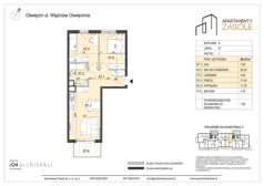 3 pokoje, mieszkanie 56,19 m², piętro 1, oferta nr 7, Apartamenty Zasole, Oświęcim, ul. Więźniów Oświęcimia