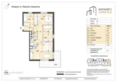 4 pokoje, mieszkanie 70,89 m², piętro 2, oferta nr 8, Apartamenty Zasole, Oświęcim, ul. Więźniów Oświęcimia