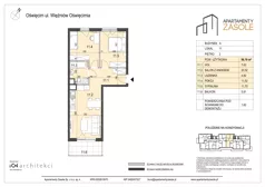 3 pokoje, mieszkanie 56,19 m², piętro 2, oferta nr 11, Apartamenty Zasole, Oświęcim, ul. Więźniów Oświęcimia
