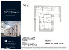 3 pokoje, mieszkanie 51,90 m², parter, oferta nr M.2, Podwalna 5, Radom, Śródmieście,  Podwalna 5