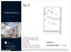 2 pokoje, mieszkanie 30,01 m², piętro 1, oferta nr M.9, Podwalna 5, Radom, Śródmieście,  Podwalna 5
