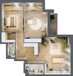 3 pokoje, mieszkanie 86,80 m², piętro 1, oferta nr 2, Zielony Zakątek, Warszawa, Włochy, Stare Włochy, ul. Krańcowa 5