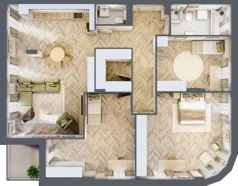 4 pokoje, mieszkanie 116,38 m², piętro 1, oferta nr 4, Zielony Zakątek, Warszawa, Włochy, Stare Włochy, ul. Krańcowa 5