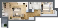 2 pokoje, mieszkanie 49,11 m², piętro 3, oferta nr 18, Stacja Olszynka, Warszawa, Praga Południe, Gocławek, ul. Załęże 14