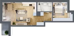 2 pokoje, mieszkanie 49,11 m², piętro 2, oferta nr 12, Stacja Olszynka, Warszawa, Praga Południe, Gocławek, ul. Załęże 14