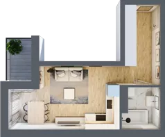 1 pokój, mieszkanie 28,51 m², piętro 1, oferta nr 5, Stacja Olszynka, Warszawa, Praga Południe, Gocławek, ul. Załęże 14