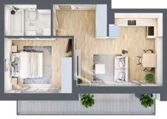 2 pokoje, mieszkanie 40,11 m², piętro 1, oferta nr 3, Stacja Olszynka, Warszawa, Praga Południe, Gocławek, ul. Załęże 14