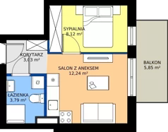 2 pokoje, mieszkanie 27,18 m², piętro 2, oferta nr M19, Nova Leszczyńska, Kielce, Sandomierskie, ul. Leszczyńska 65