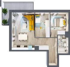 3 pokoje, mieszkanie 54,13 m², piętro 1, oferta nr M7, Nova Leszczyńska, Kielce, Sandomierskie, ul. Leszczyńska 65
