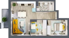 3 pokoje, mieszkanie 47,30 m², piętro 5, oferta nr M38, Nova Leszczyńska, Kielce, Sandomierskie, ul. Leszczyńska 65