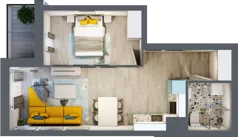 2 pokoje, mieszkanie 40,15 m², piętro 1, oferta nr M8, Nova Leszczyńska, Kielce, Sandomierskie, ul. Leszczyńska 65