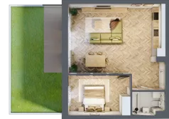 2 pokoje, mieszkanie 55,16 m², piętro 1, oferta nr B1.11, Fokus Bielany, Bielany Wrocławskie, ul. Kolejowa 5