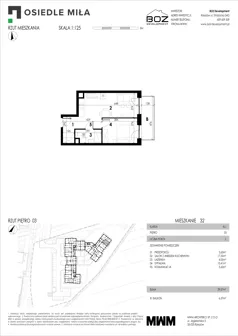 2 pokoje, mieszkanie 39,07 m², piętro 3, oferta nr 32, Strażacka 54G, Rzeszów, Drabinianka, ul. Strażacka 54