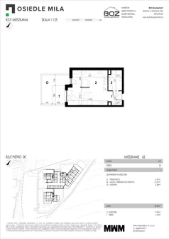 2 pokoje, mieszkanie 42,20 m², parter, oferta nr 62, Strażacka 54G, Rzeszów, Drabinianka, ul. Strażacka 54