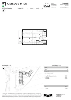 2 pokoje, mieszkanie 42,65 m², piętro 3, oferta nr 115, Strażacka 54G, Rzeszów, Drabinianka, ul. Strażacka 54
