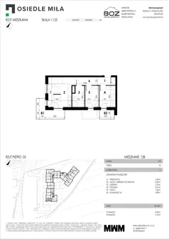3 pokoje, mieszkanie 46,15 m², piętro 5, oferta nr 128, Strażacka 54G, Rzeszów, Drabinianka, ul. Strażacka 54