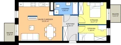 3 pokoje, mieszkanie 54,56 m², piętro 6, oferta nr 130, Strażacka 54G, Rzeszów, Drabinianka, ul. Strażacka 54