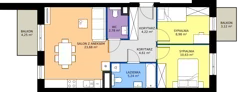 2 pokoje, mieszkanie 60,14 m², piętro 6, oferta nr 95, Strażacka 54G, Rzeszów, Drabinianka, ul. Strażacka 54