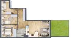 4 pokoje, mieszkanie 69,09 m², parter, oferta nr 32, Osiedle Metropol, Lublin, Dziesiąta, ul. Kunickiego 28
