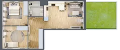 3 pokoje, mieszkanie 64,57 m², parter, oferta nr 13, Osiedle Metropol, Lublin, Dziesiąta, ul. Kunickiego 28