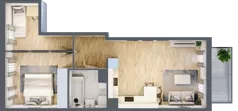 3 pokoje, mieszkanie 52,63 m², piętro 3, oferta nr 48, Osiedle Metropol, Lublin, Dziesiąta, ul. Kunickiego 28