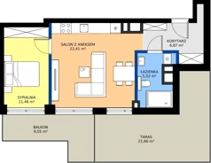 2 pokoje, mieszkanie 46,26 m², piętro 4, oferta nr 37, Fabryka na Pradze Radzymińska 14, Warszawa, Praga Północ, ul. Radzymińska 14