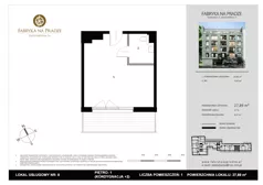 1 pokój, lokal inwestycyjny 27,89 m², piętro 1, oferta nr 8, Fabryka na Pradze Radzymińska 14 - lokale inwestycyjne, Warszawa, Praga Północ, ul. Radzymińska 14