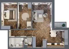 3 pokoje, mieszkanie 67,01 m², piętro 2, oferta nr M.2.5, Lipowa 43, Łódź, Polesie, Stare Polesie, ul. Lipowa 43