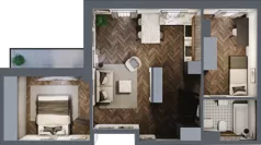 3 pokoje, mieszkanie 55,95 m², piętro 2, oferta nr M.2.6, Lipowa 43, Łódź, Polesie, Stare Polesie, ul. Lipowa 43