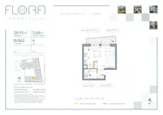 1 pokój, mieszkanie 28,91 m², piętro 4, oferta nr 62, Flora Śródmieście, Łódź, Śródmieście, ul. płk. Jana Kilińskiego 111