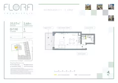 1 pokój, apartament 33,57 m², piętro 1, oferta nr 130, Flora Śródmieście, Łódź, Śródmieście, ul. płk. Jana Kilińskiego 111