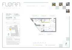 1 pokój, apartament 33,19 m², piętro 4, oferta nr 149A, Flora Śródmieście, Łódź, Śródmieście, ul. płk. Jana Kilińskiego 111