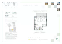 1 pokój, apartament 29,13 m², piętro 2, oferta nr 41, Flora Śródmieście, Łódź, Śródmieście, ul. płk. Jana Kilińskiego 111