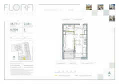 2 pokoje, apartament 38,77 m², piętro 1, oferta nr 6, Flora Śródmieście, Łódź, Śródmieście, ul. płk. Jana Kilińskiego 111