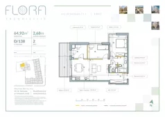 4 pokoje, mieszkanie 64,92 m², piętro 2, oferta nr 138, Flora Śródmieście, Łódź, Śródmieście, ul. płk. Jana Kilińskiego 111