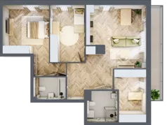 4 pokoje, mieszkanie 75,63 m², piętro 2, oferta nr M7, Aura Orłowo, Gdynia, Orłowo, Kolibki, ul. Aleja Zwycięstwa 193