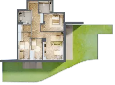 4 pokoje, mieszkanie 82,19 m², parter, oferta nr M2, Aura Orłowo, Gdynia, Orłowo, Kolibki, ul. Aleja Zwycięstwa 193