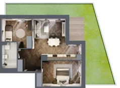 3 pokoje, mieszkanie 61,98 m², piętro 1, oferta nr B1.M10, Sosnovia, Sosnowiec, Dańdówka, ul. Mariana Maliny/Grzybowa