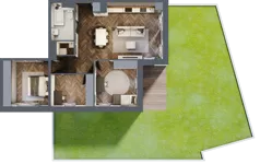 4 pokoje, mieszkanie 73,55 m², parter, oferta nr B1.M1, Sosnovia, Sosnowiec, Dańdówka, ul. Mariana Maliny/Grzybowa