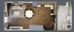 1 pokój, mieszkanie 29,28 m², piętro 1, oferta nr B2.M8, Sosnovia, Sosnowiec, Dańdówka, ul. Mariana Maliny/Grzybowa