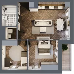 3 pokoje, mieszkanie 58,30 m², piętro 2, oferta nr B3.M19, Sosnovia, Sosnowiec, Dańdówka, ul. Mariana Maliny/Grzybowa