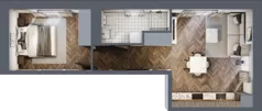 2 pokoje, mieszkanie 41,34 m², piętro 2, oferta nr B3.M18, Sosnovia, Sosnowiec, Dańdówka, ul. Mariana Maliny/Grzybowa