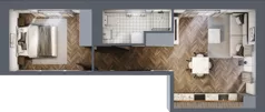2 pokoje, mieszkanie 41,34 m², piętro 1, oferta nr B3.M11, Sosnovia, Sosnowiec, Dańdówka, ul. Mariana Maliny/Grzybowa