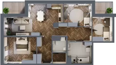4 pokoje, mieszkanie 94,09 m², piętro 4, oferta nr B3.M28_29, Sosnovia, Sosnowiec, Dańdówka, ul. Mariana Maliny/Grzybowa