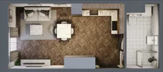 1 pokój, mieszkanie 29,28 m², piętro 1, oferta nr B3.M8, Sosnovia, Sosnowiec, Dańdówka, ul. Mariana Maliny/Grzybowa