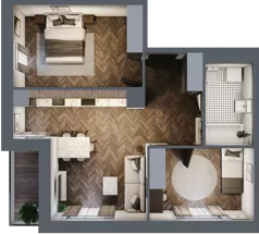 3 pokoje, mieszkanie 59,29 m², piętro 1, oferta nr B3.M9, Sosnovia, Sosnowiec, Dańdówka, ul. Mariana Maliny/Grzybowa