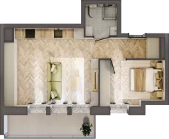 2 pokoje, apartament 42,99 m², piętro 2, oferta nr 16, Marina Residence Puck, Puck, ul. Aleja Lipowa 4