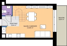 3 pokoje, apartament 62,52 m², piętro 2, oferta nr 76, Marina Residence Puck, Puck, ul. Aleja Lipowa 4
